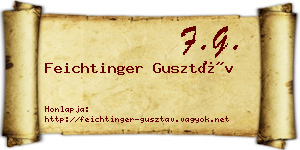 Feichtinger Gusztáv névjegykártya